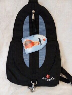 NWT Unisex Avanti Black Backpack with Blue Panels
